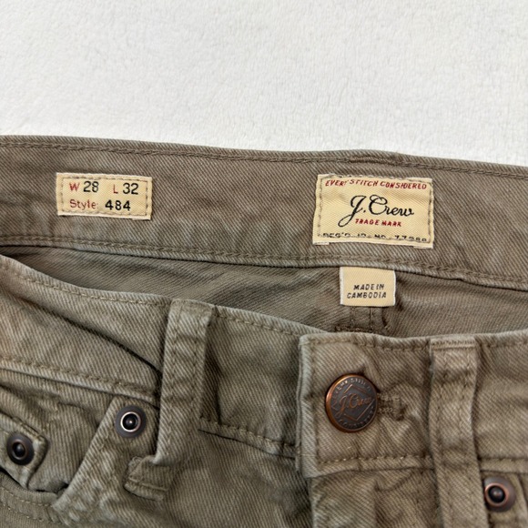J.Crew 484 Slim Fit Pants Mens 28x32 Brown Excellent Stretch Chinos - Picture 3 of 11